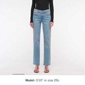 Mid Rise 90s Straight Jean Abercrombie and Fitch